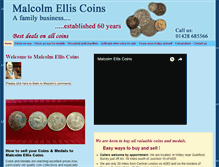 Tablet Screenshot of malcolmelliscoins.co.uk